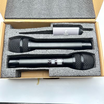 TONOR Mikrofon UHF Bezprzewodowy System Dynamiczny TW630, Czarny