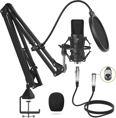 Mikrofon TONOR Kidney XLR z ramieniem T20, pająkiem, filtrem pop (TC20)