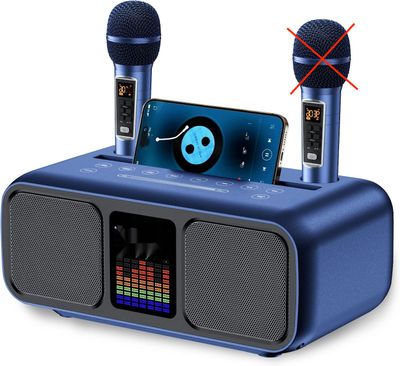 TONOR Maszyna Karaoke K9, przenośny głośnik z 1 mikrofonam UHF, LED.