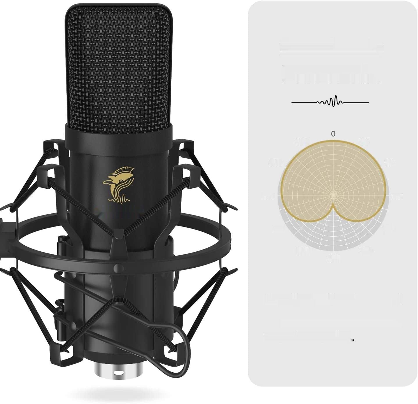 Mikrofon TONOR Kidney XLR z ramieniem T20, pająkiem, filtrem pop (TC20)