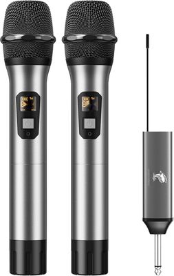 TONOR Mikrofon UHF, Podwójny System Dynamiczny (TW630), Srebrny