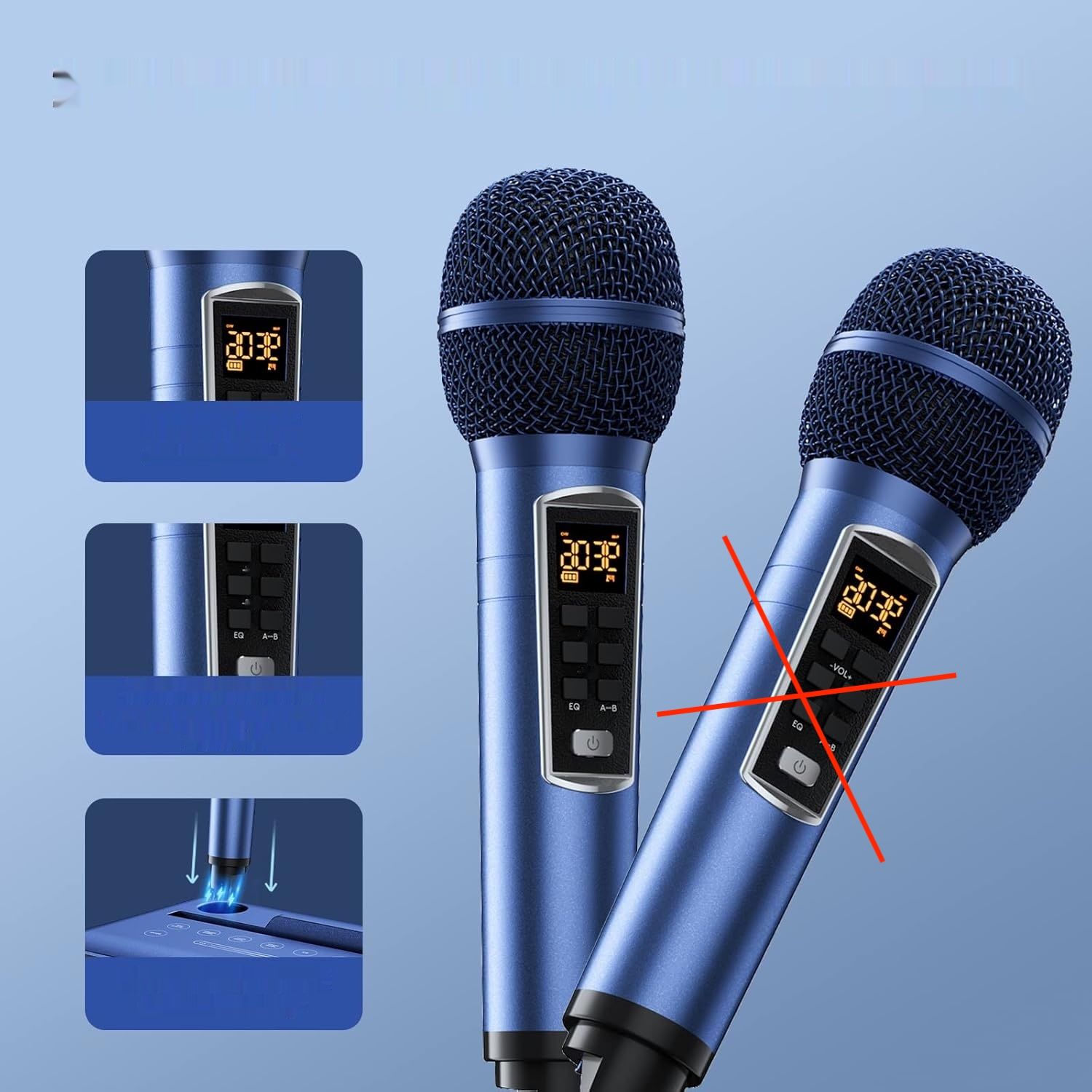 TONOR Maszyna Karaoke K9, przenośny głośnik z 1 mikrofonam UHF, LED.
