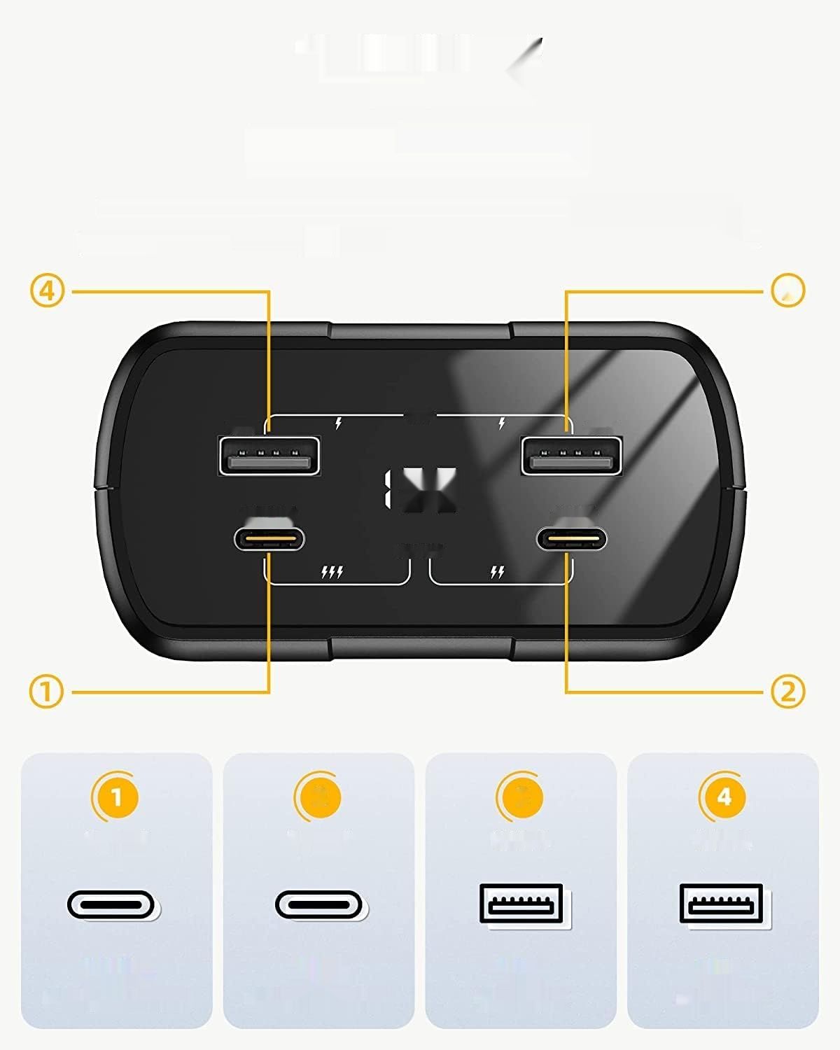 Imuto Laptop Powerbank 27200 mAh, USB C PD 100 W, 4 porty