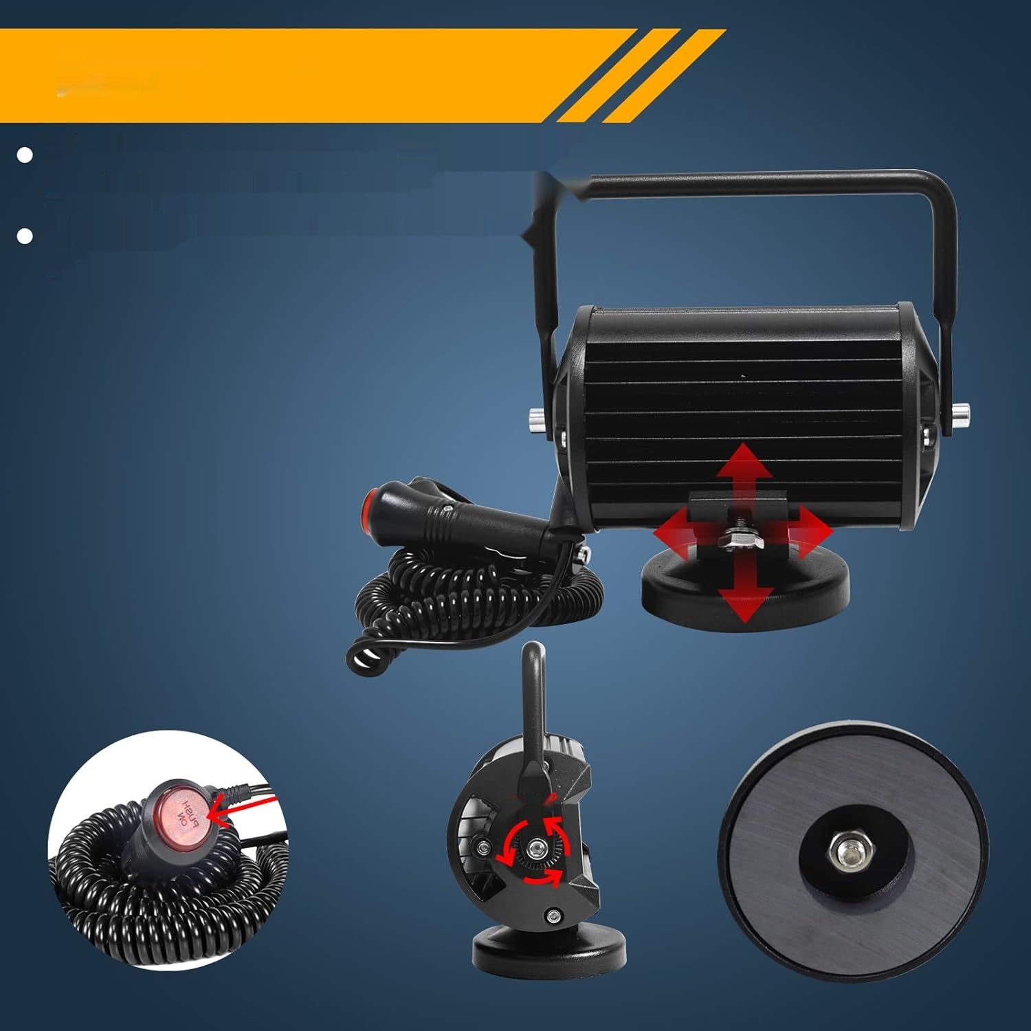 RIGIDON LED Reflektor roboczy z magnetyczną podstawą 5&quot;, 72W 6000K