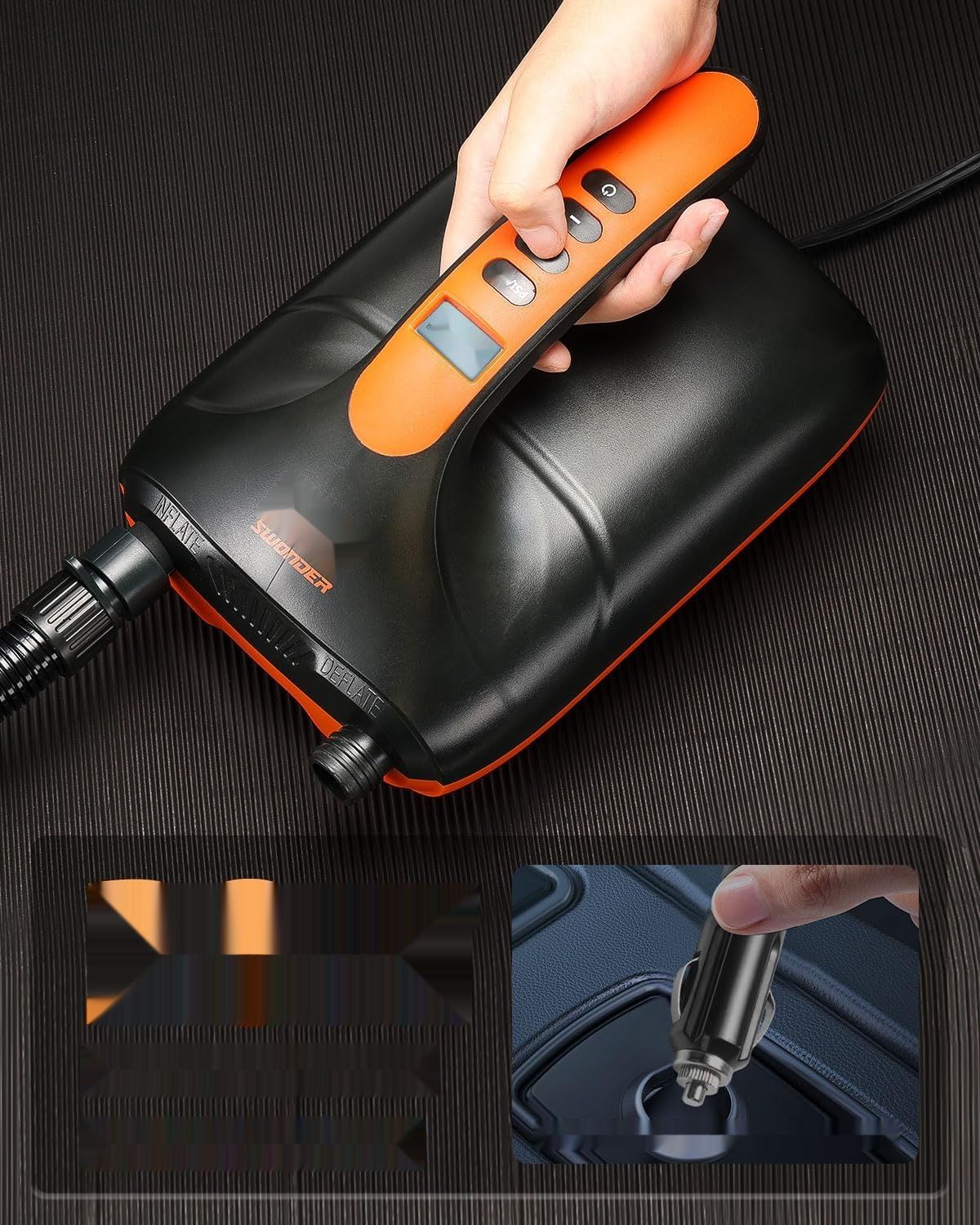 Swonder 20PSI elektryczna pompa powietrza do deski SUP z auto wyłączaniem