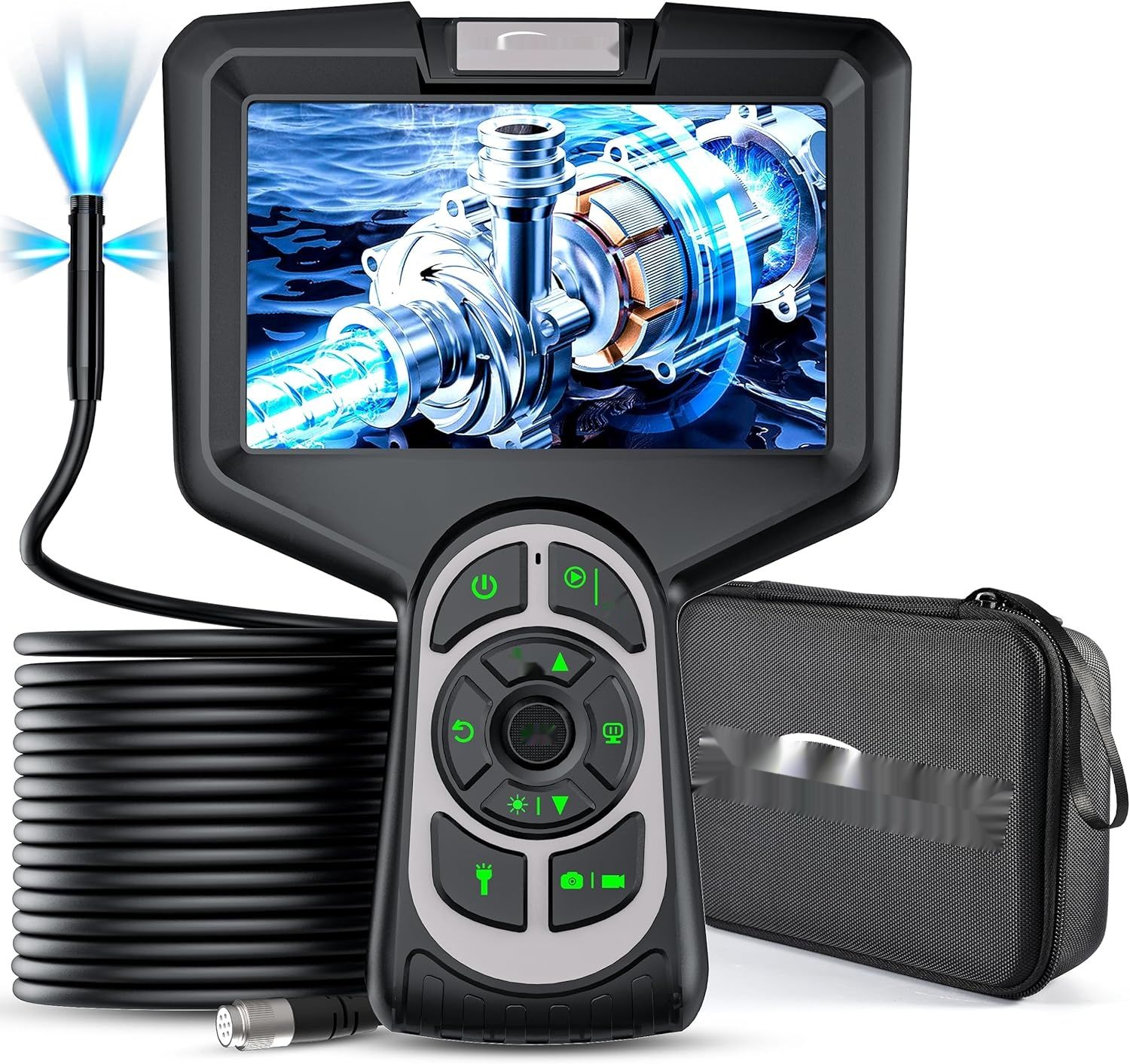 Hiacinto Kamera endoskopowa 20m, ekran IPS, IP68, 8mm, 1080P HD