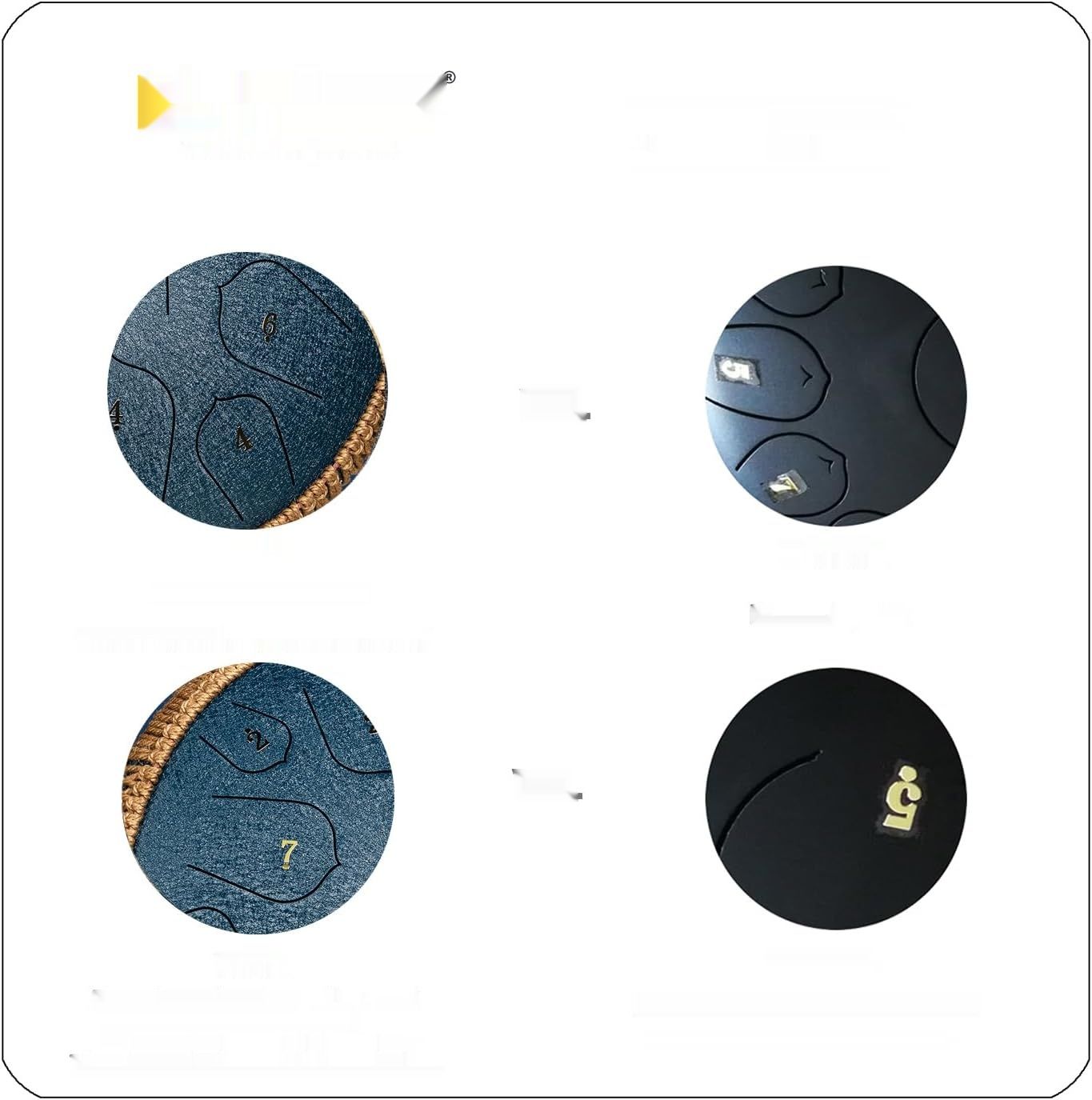MeloBeat Tongue Drum Handpan 14&quot; 15 Tonów - Zestaw Stalowego Bębna D-dur
