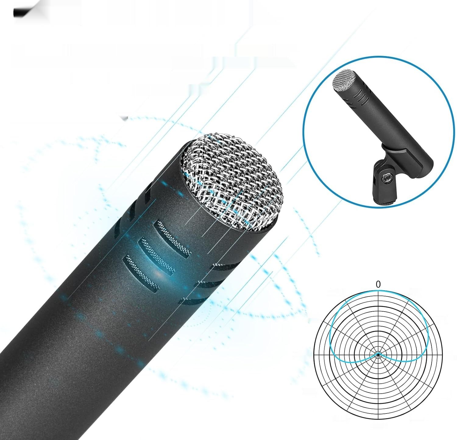 Depusheng Zestaw Mikrofonów do Perkusji 7 sztuk do Nagrywania Instrumentów