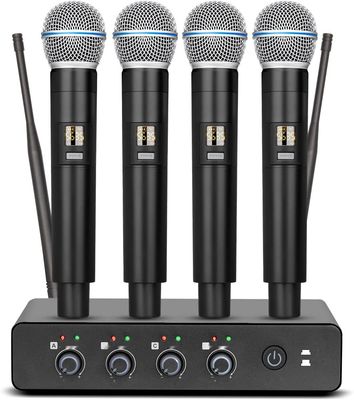 R4 Bezprzewodowy Mikrofon UHF 4-kanałowy do KTV na Imprezę Karaoke