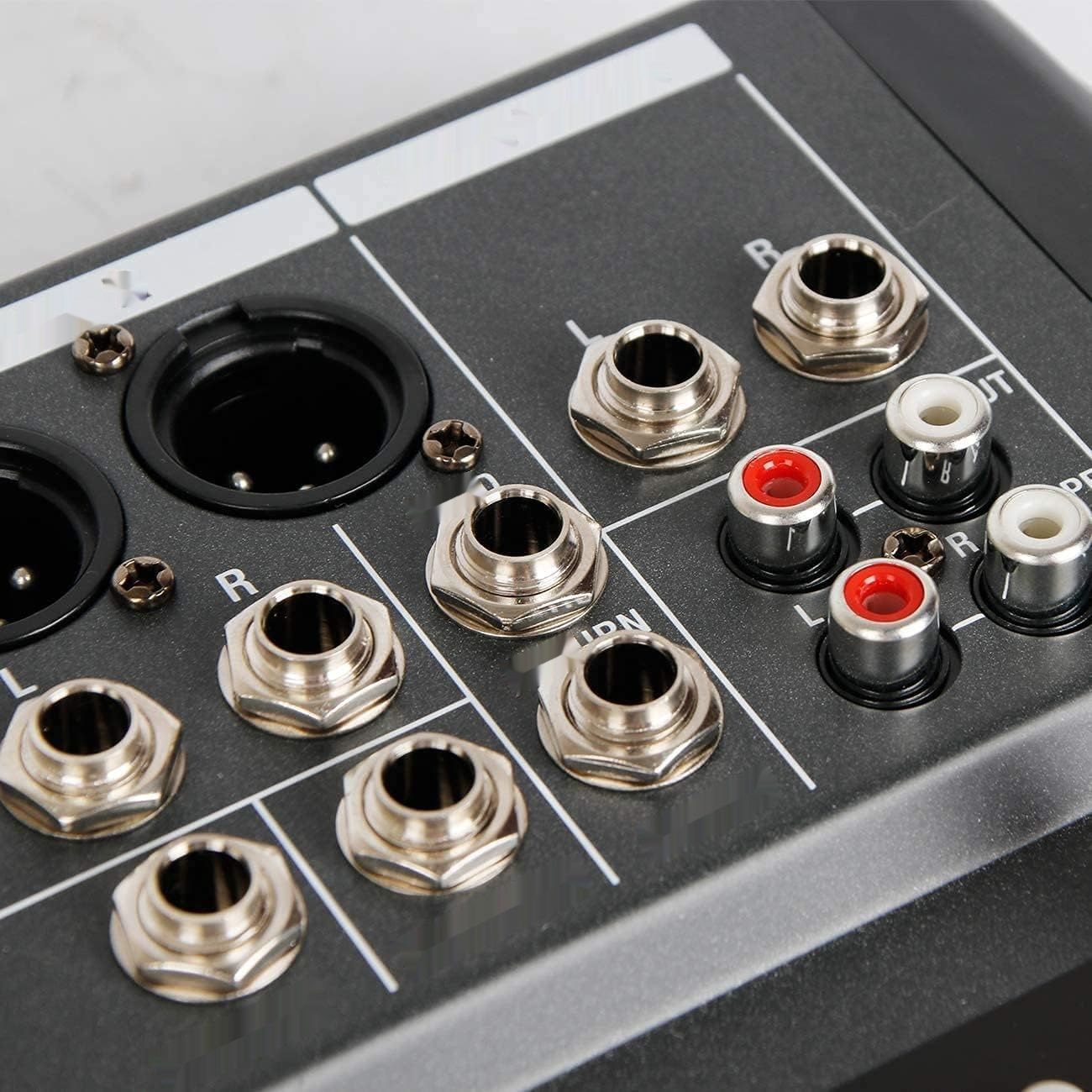 Depusheng DA12 mikser DJ z USB, Bluetooth, XLR, 48V, Cinch, 12-kanałowy.