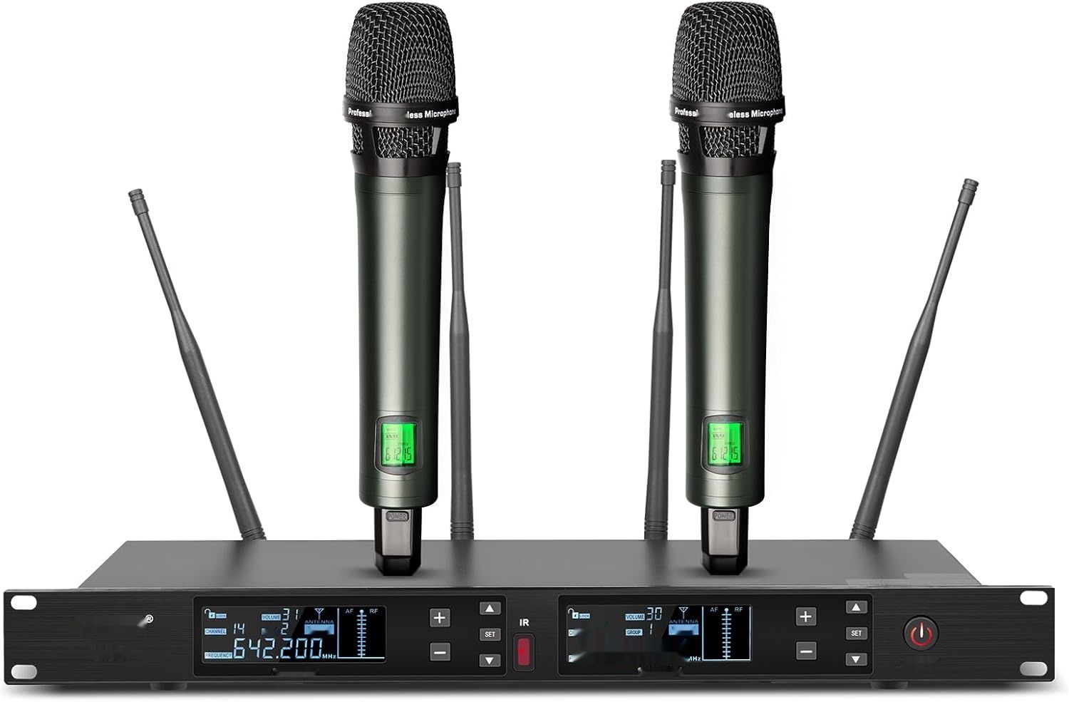 Depusheng DR80 Profesjonalny zestaw mikrofonów UHF, bezprzewodowy, zasięg 150m.