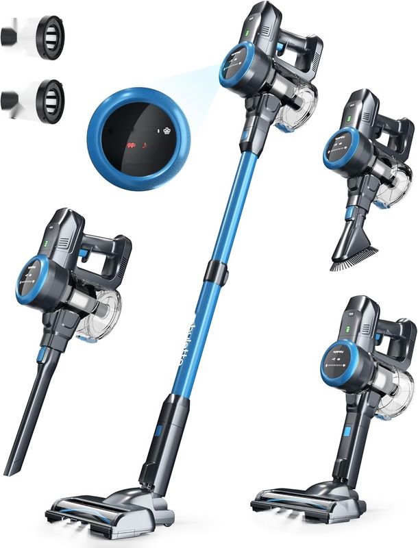 FABULETTA 24000Pa Odkurzacz Bezprzewodowy, 6-w-1, 250 W, Czas Pracy 45 Minut