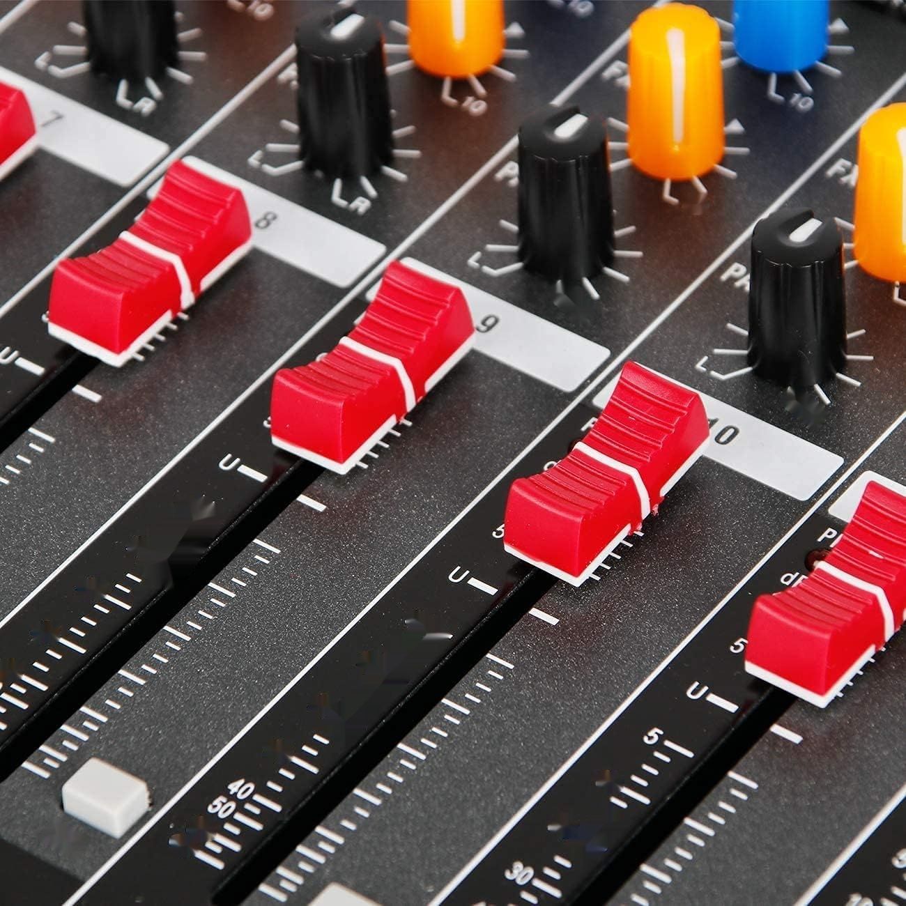 Depusheng DA12 mikser DJ z USB, Bluetooth, XLR, 48V, Cinch, 12-kanałowy.