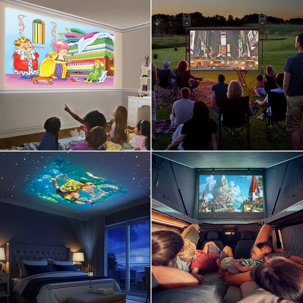 Mini rzutnik, projektor LED do bajek, prezent dla dzieci, kino domowe