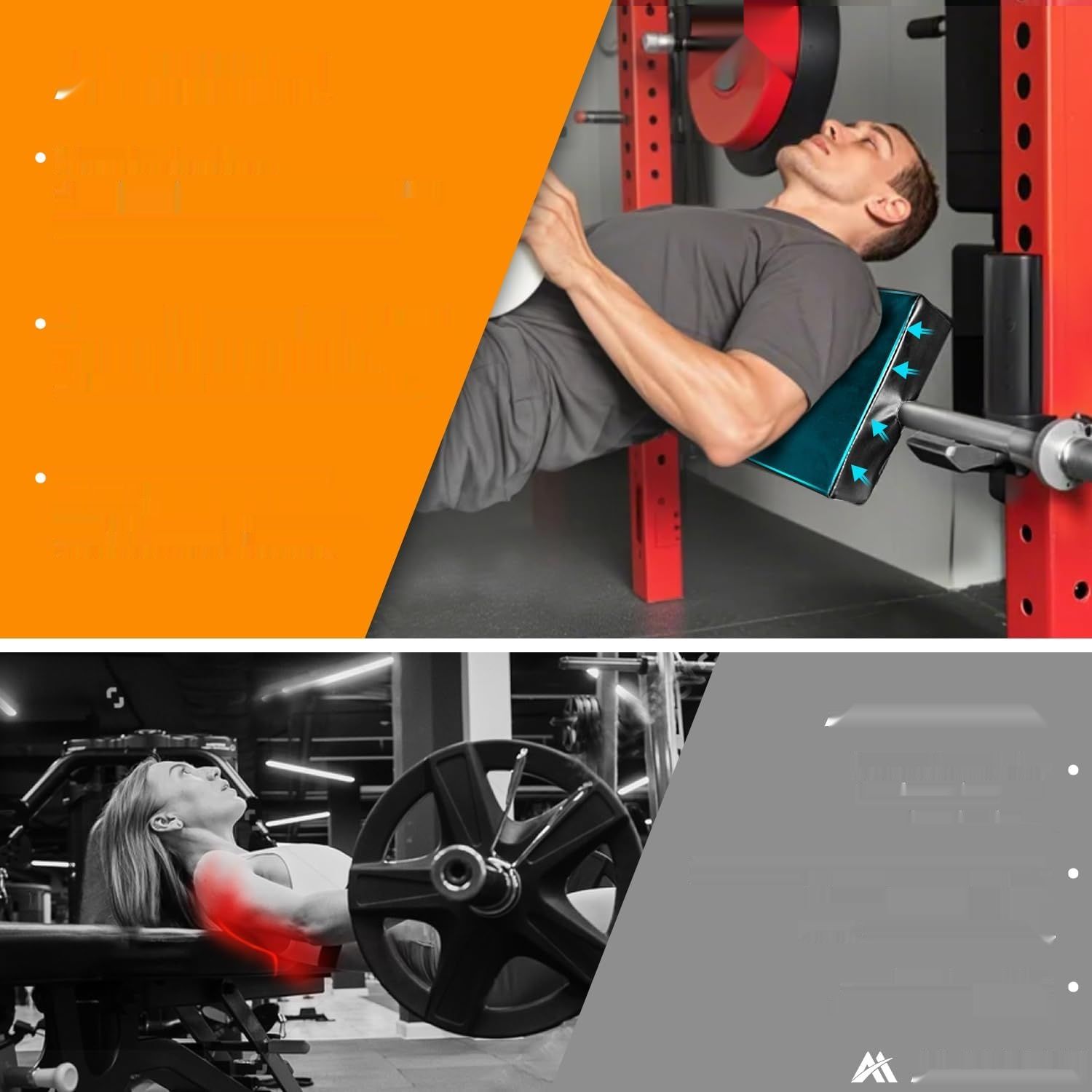 Poduszka do Sztangi Hip Thrust, Gruba Pianka, Ochronna Poduszka Fitness
