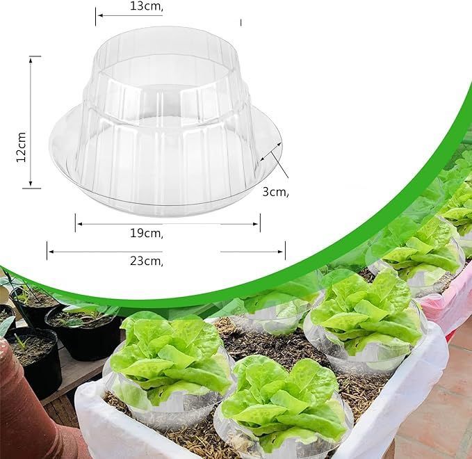 25 sztuk kołnierzy plastikowych przeciw ślimakom, do sałaty i kapusty