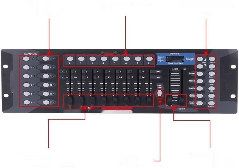 Kontroler DMX, 192 Kanały DMX 512 Konsola do Oświetlenia Scenicznego