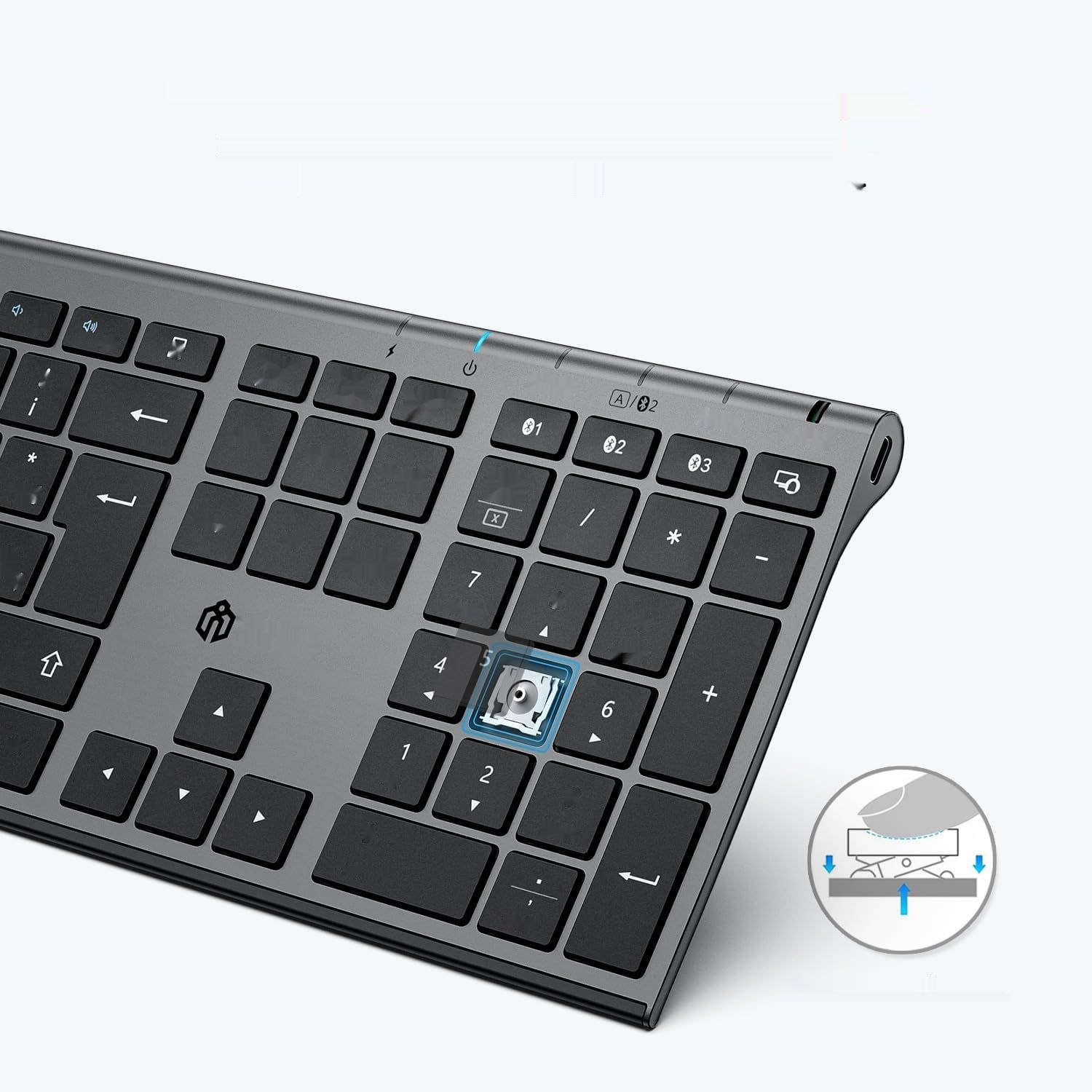 iClever Klawiatura Bluetooth BK23-QWERTY Hiszpańska Bezprzewodowa dla Mac