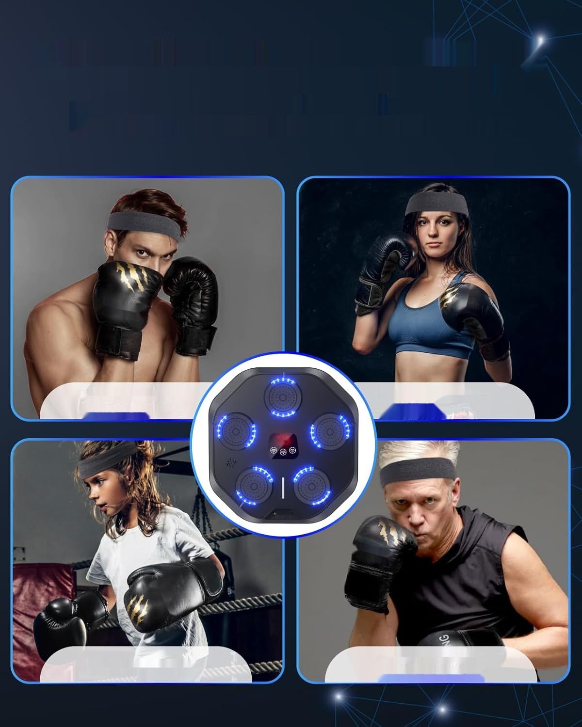 Zacro Musik Boxmaschine, LED Music Boxing Machine, 9 trybów/prędkości