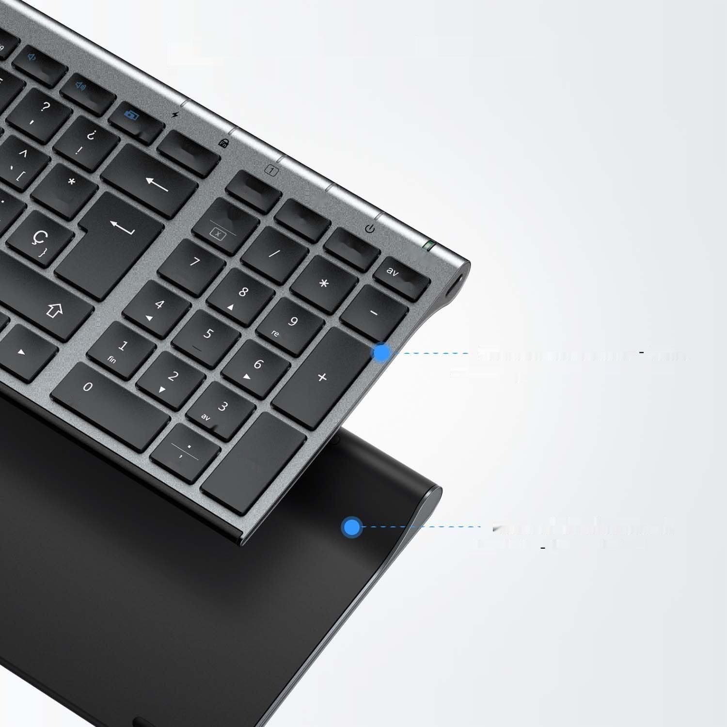 iClever GK03 Combo: bezprzewodowa klawiatura i mysz, układ QWERTY ESP.
