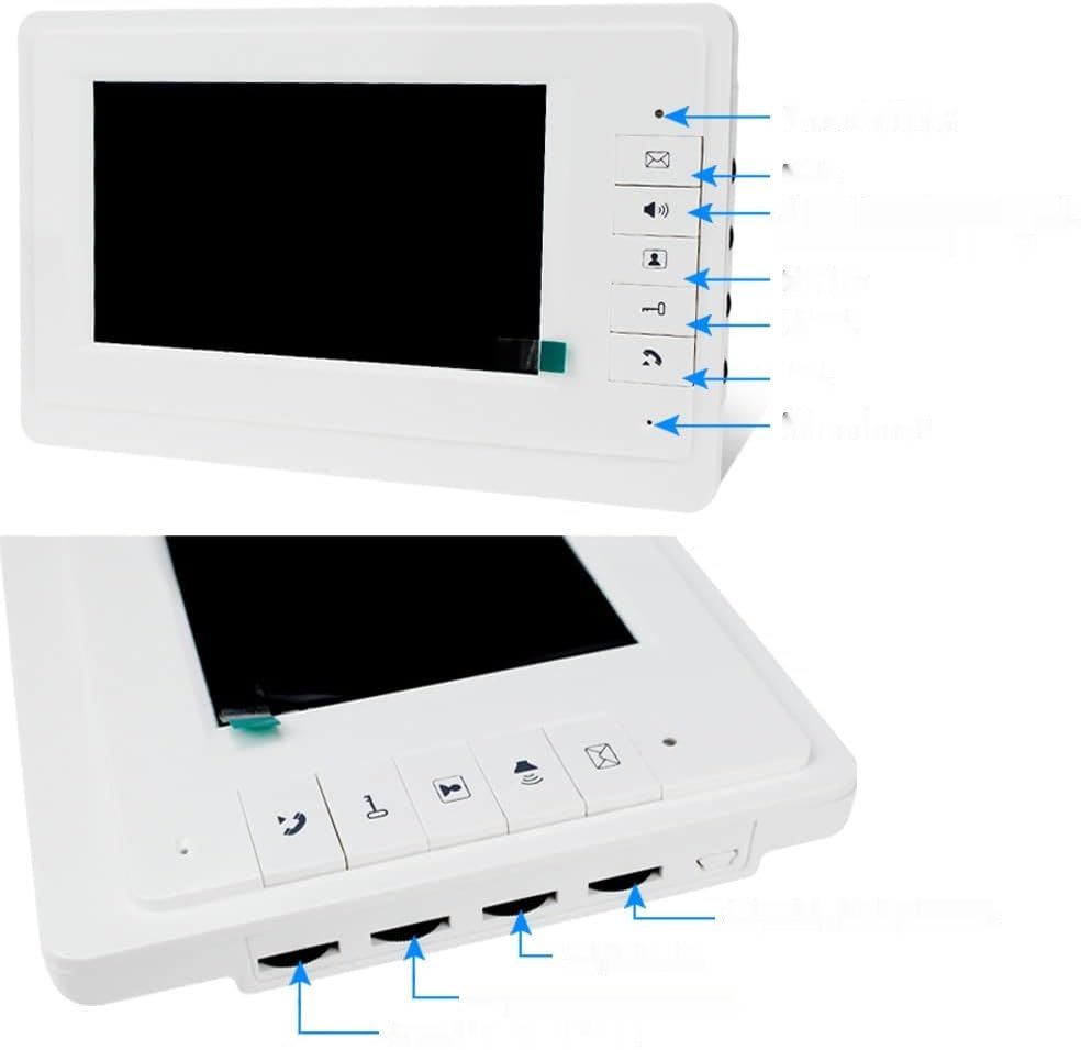 LIBO 7-calowy wideodomofon, 2 monitory, 1 kamera IR, noktowizja, 800x480.