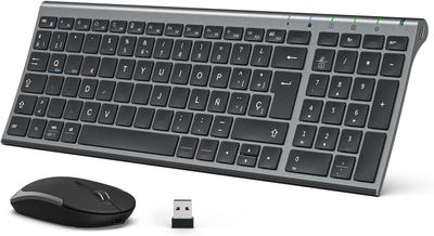 iClever GK03 Combo: bezprzewodowa klawiatura i mysz, układ QWERTY ESP.