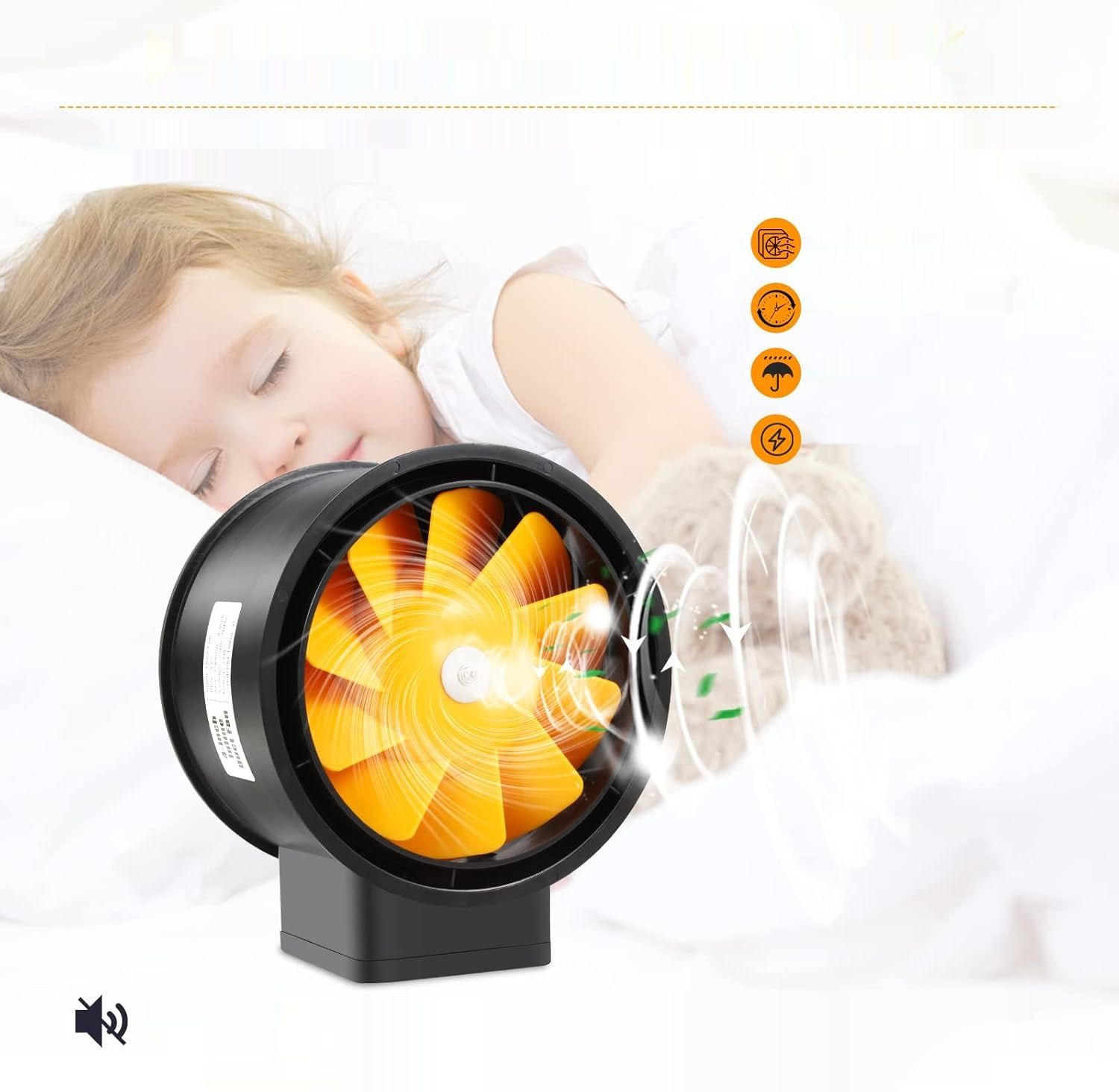 FanGoFast Wentylator Wyciągowy 100mm Regulowany, 230V z Wtyczką IEC EU