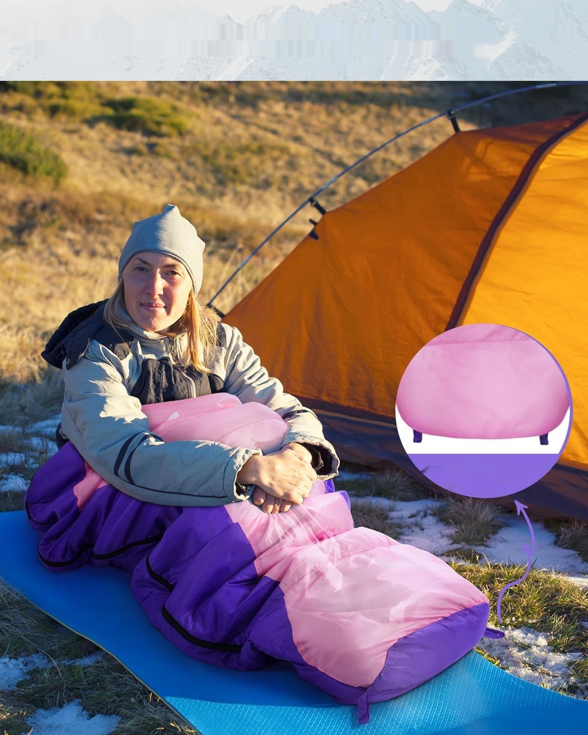 Śpiwór Sportneer Mumijka Lekki (950g/1500g) na Camping cały rok
