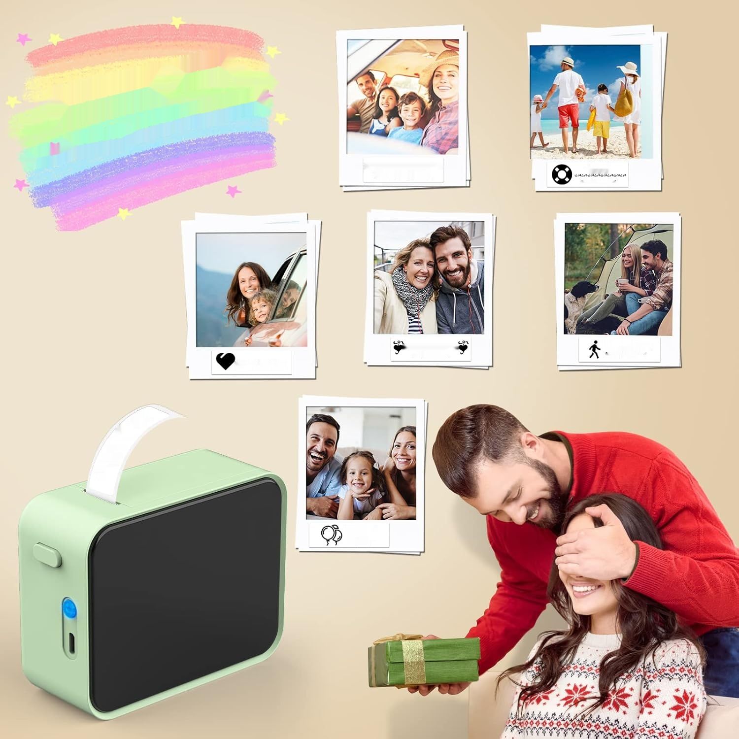 Urządzenie do etykietowania Pristar P15, Bluetooth, Samoprzylepna, Zielona