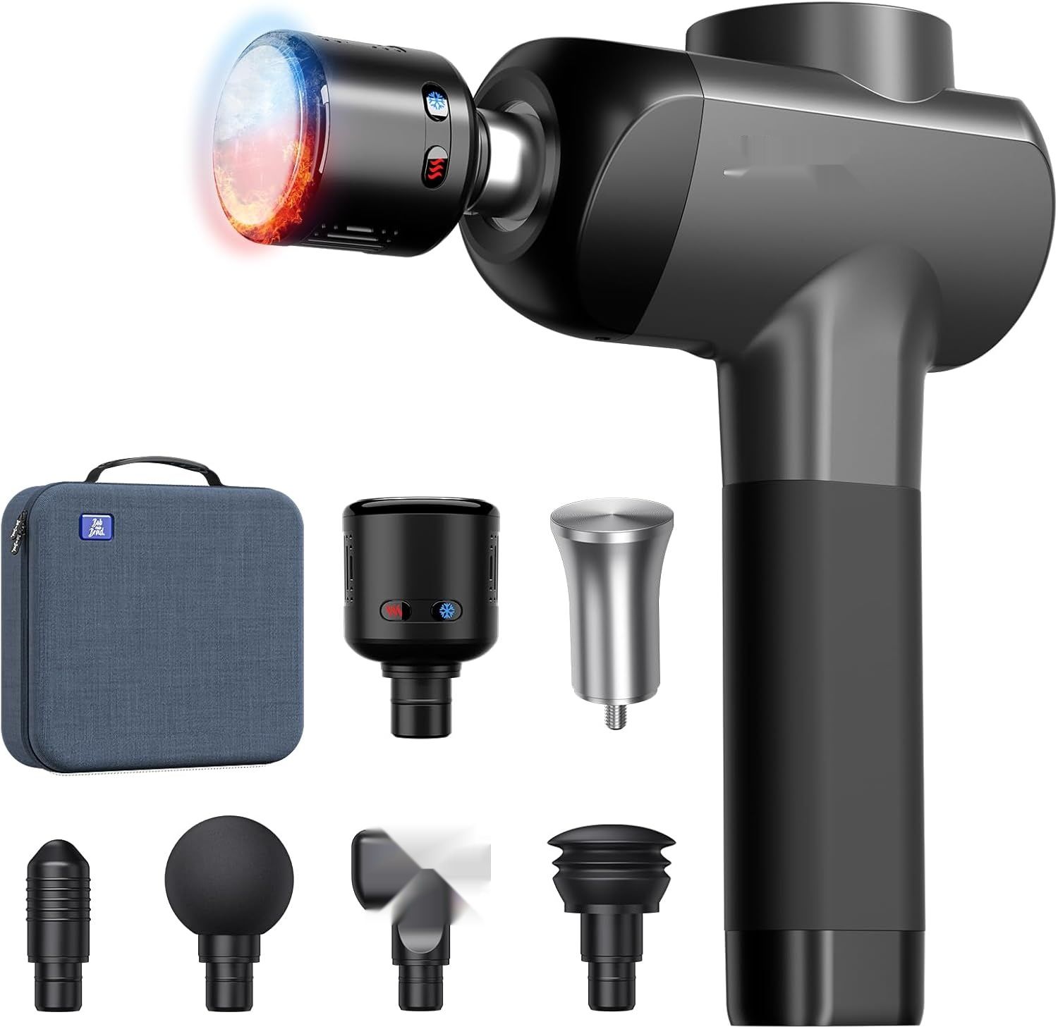Bob i Brad X6 Pro Max Pistolet do Masażu z Głowicą Chłodząco-Grzejącą