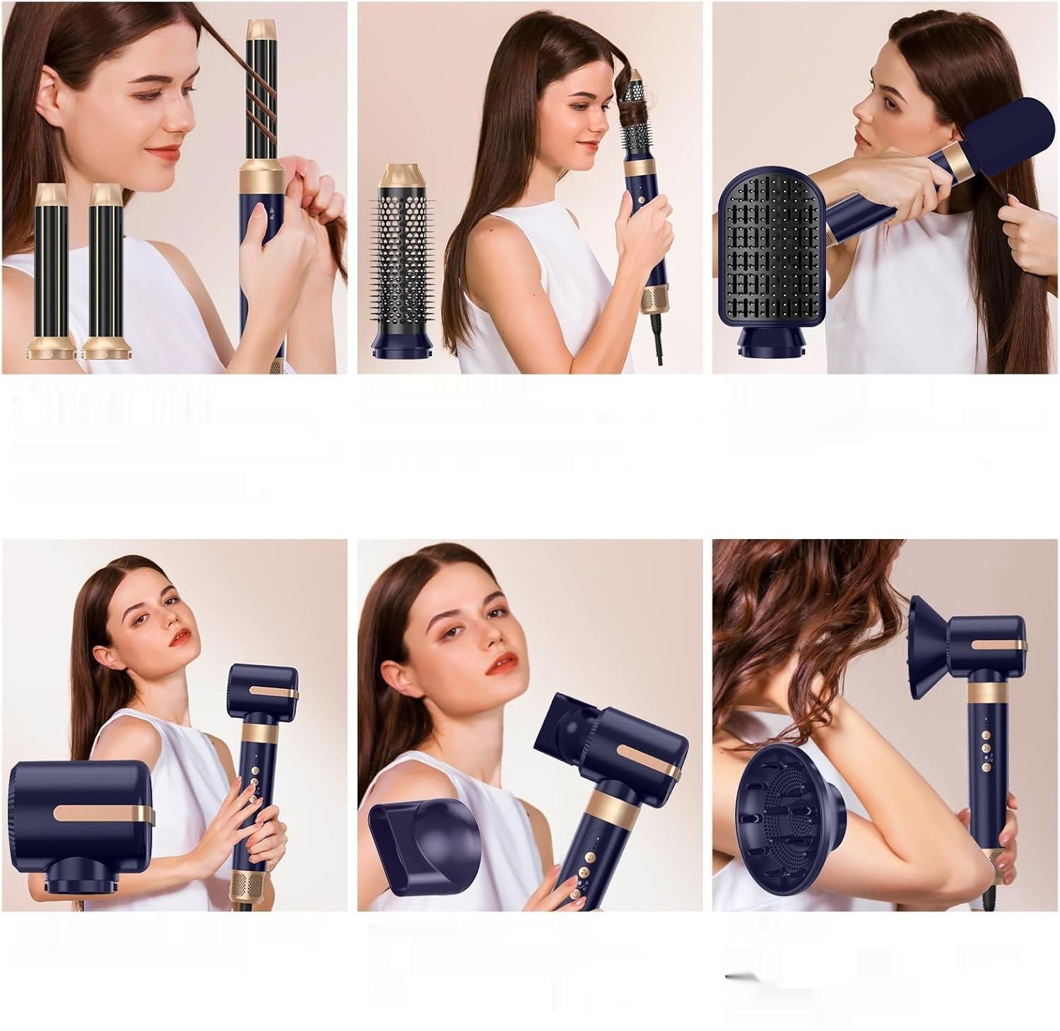 Air Styler 7 w 1, 1400 W, suszarka do włosów z dyfuzorem, lokówka 30 mm
