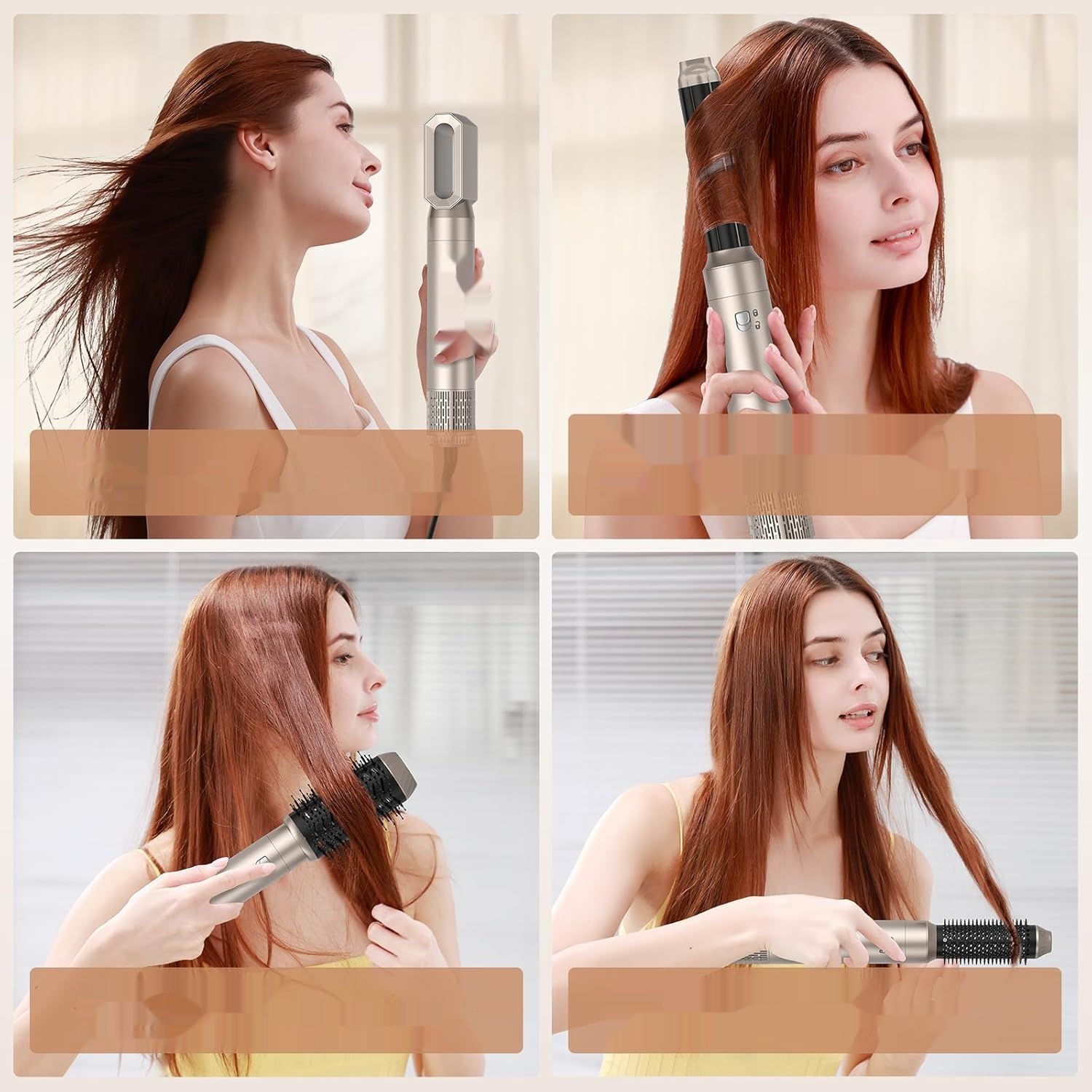 Air Styler Suszarka do włosów 6 w 1, szczotka dmuchająca, regulowana temp.