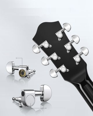 Gitara Akustyczna Moukey 41" dla Początkujących z akcesoriami, Czarna