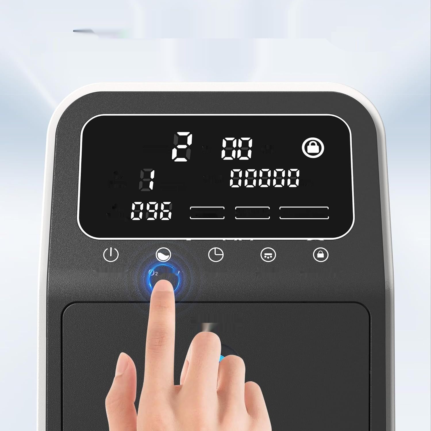 Urządzenie tlenowe z atomizacją, przepływ 1-9L/min, timer 4H, 35%-90% O2.