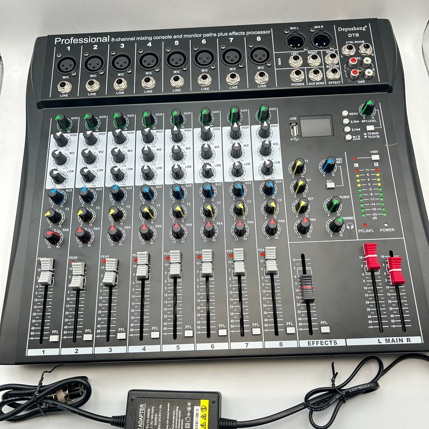 Depusheng DT8 konsola mikserska Sound Board 8 kanałów Cyfrowe USB