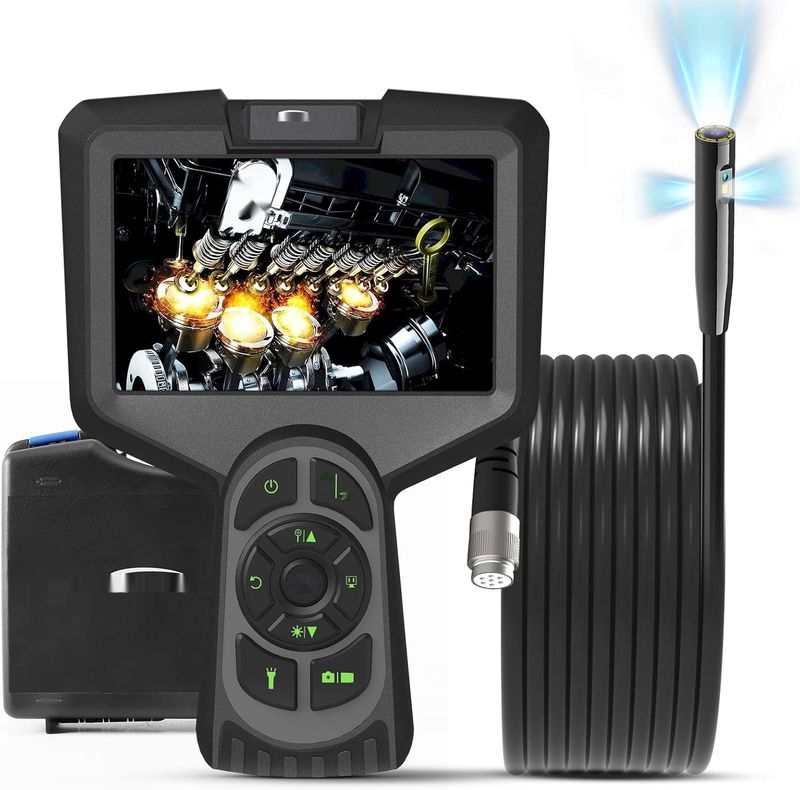 HIACINTO Przemysłowy Endoskop 10m 1080P - Kamera Inspekcyjna IPS 5&quot; IP68