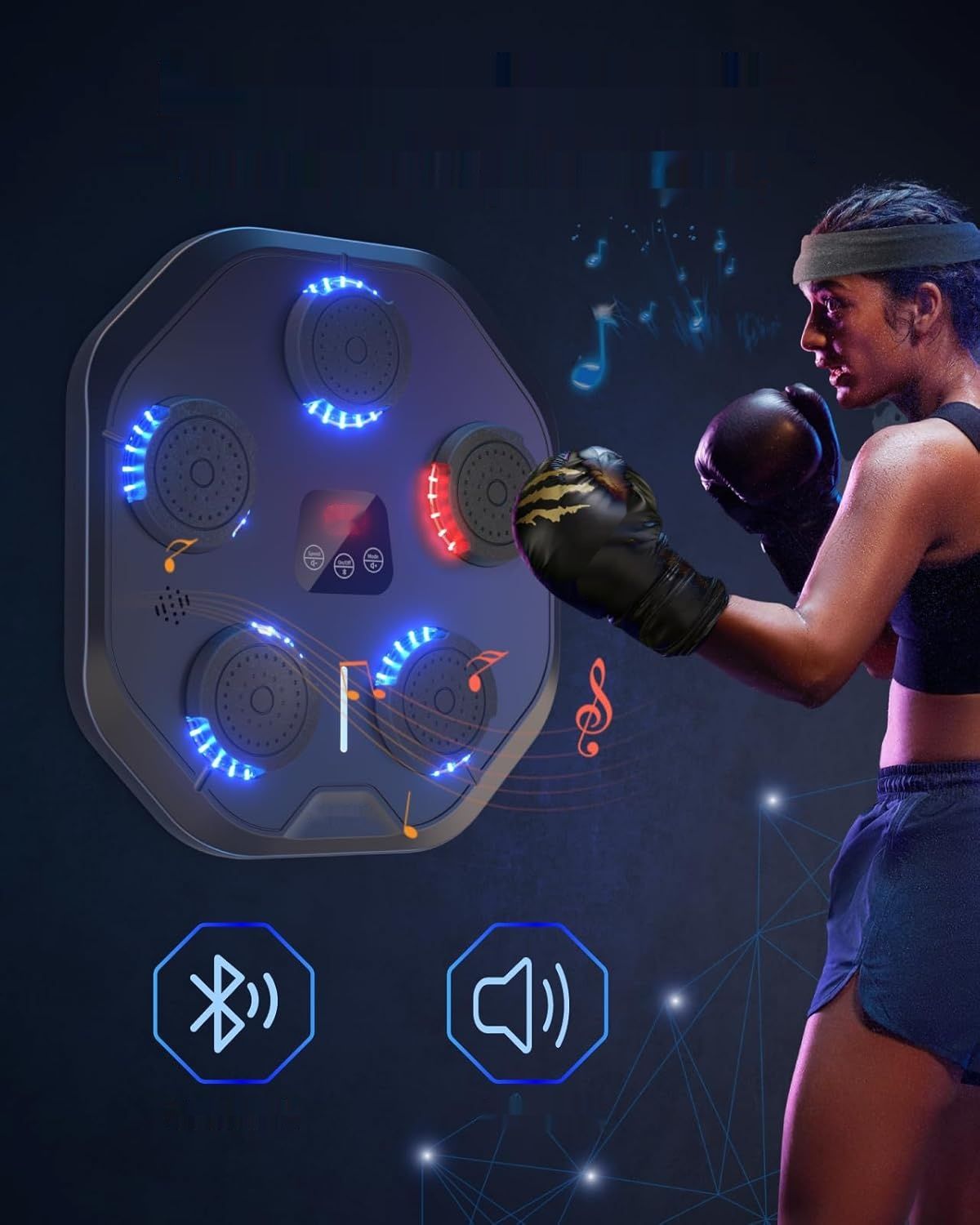 Zacro Musik Boxmaschine, LED Music Boxing Machine, 9 trybów/prędkości