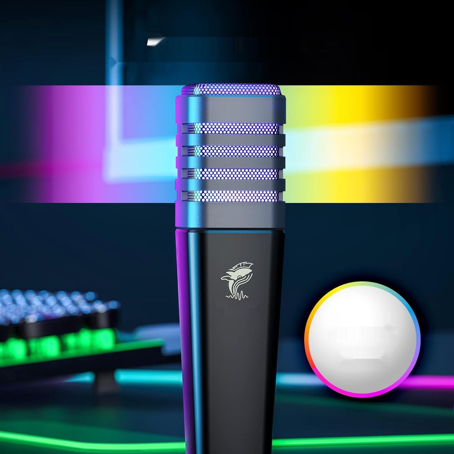 TONOR Gaming USB Mikrofon PC RGB do Gry, YouTube, Konferencji, Śpiewania.