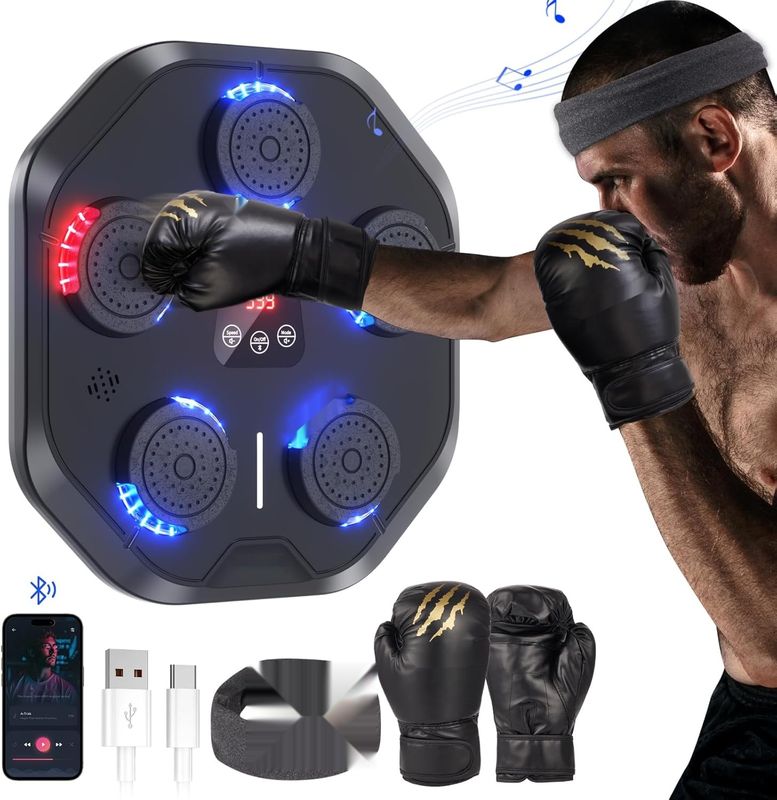 Zacro Musik Boxmaschine, LED Music Boxing Machine, 9 trybów/prędkości