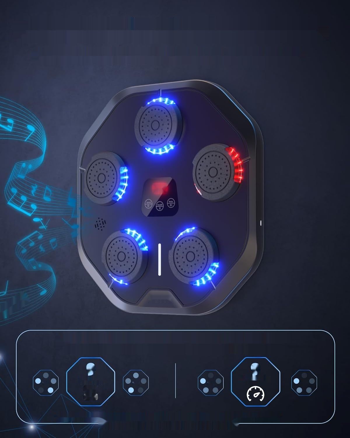 Zacro Musik Boxmaschine, LED Music Boxing Machine, 9 trybów/prędkości