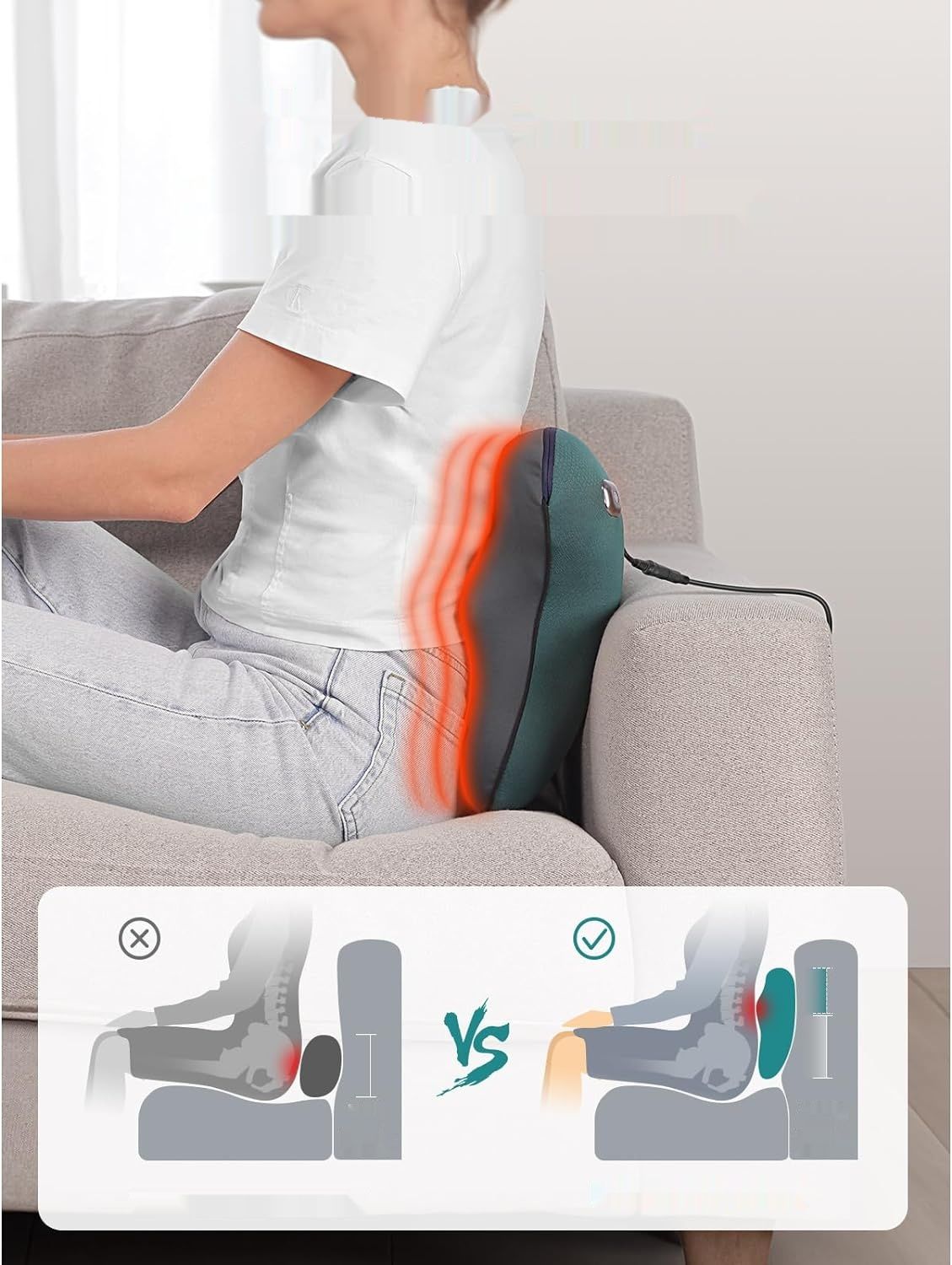 Bob i Brad EZBack Massager: Shiatsu 3D, podgrzewanie, ulga w bólu mięśni.