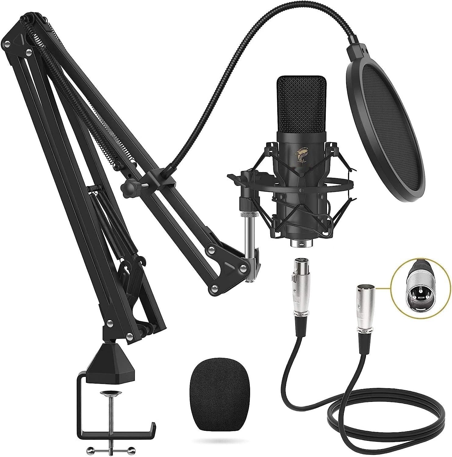 TONOR XLR Mikrofon Pojemnościowy Studio z Ramieniem T20 (TC20)