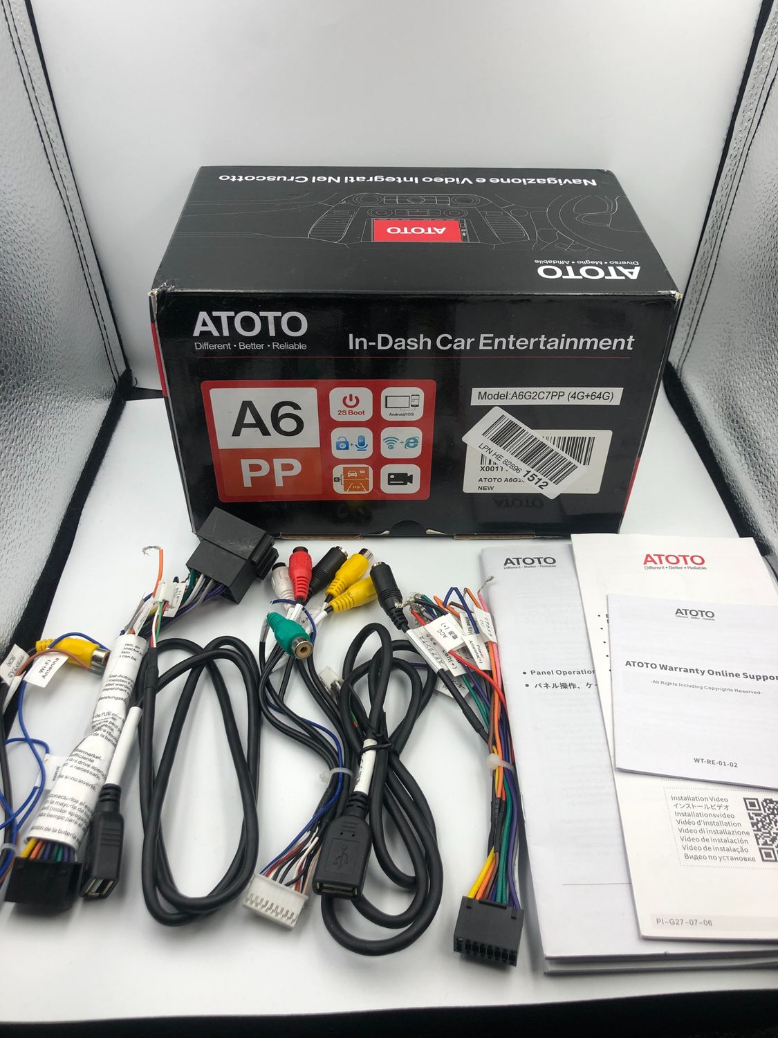 ATOTO A6PP 4G+64G Android Radio Double Din, 7&quot; QLED, CarPlay, WiFi, BT.