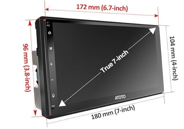 ATOTO A6PP 4G+64G Android Radio Double Din, 7&quot; QLED, CarPlay, WiFi, BT.