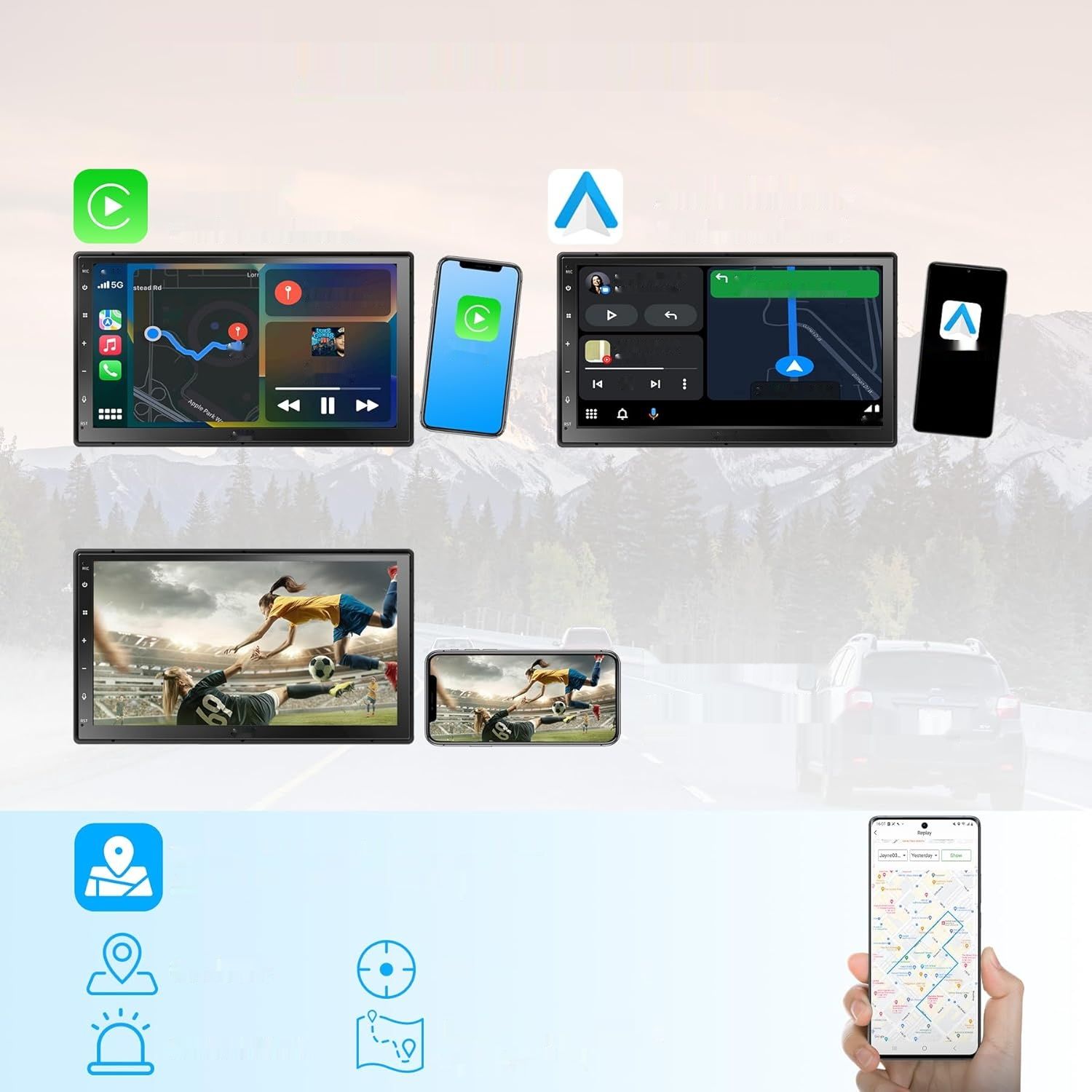 ATOTO A6PP 4G+64G Android Radio Double Din, 7&quot; QLED, CarPlay, WiFi, BT.