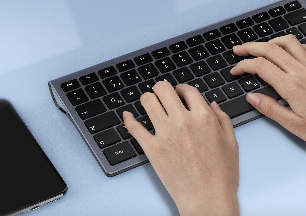 seenda Bezprzewodowa Klawiatura 2.4G, Układ Klawiatury QWERTZ w języku niemieckim z klawiszem numerycznym