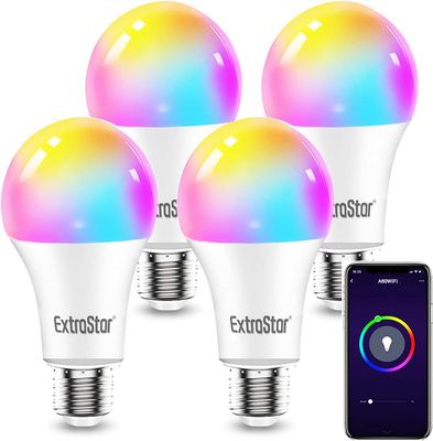 ZASTION EXTRASTAR Zestaw 4 inteligentnych żarówek LED Alexa E27, 10 W