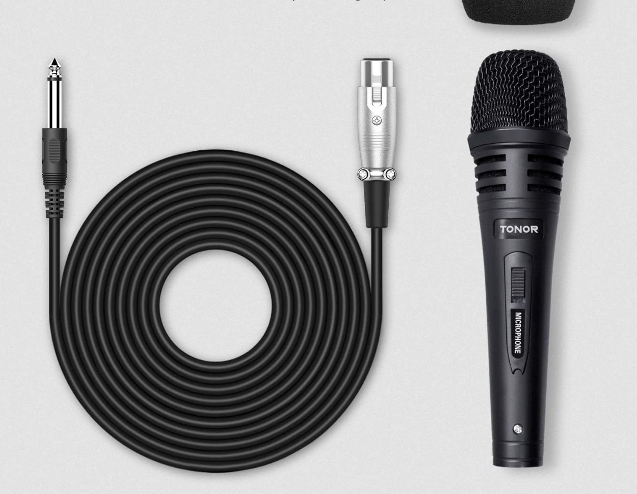 TONOR Dynamiczny mikrofon z kablem XLR 5 m, jack 6,35 mm