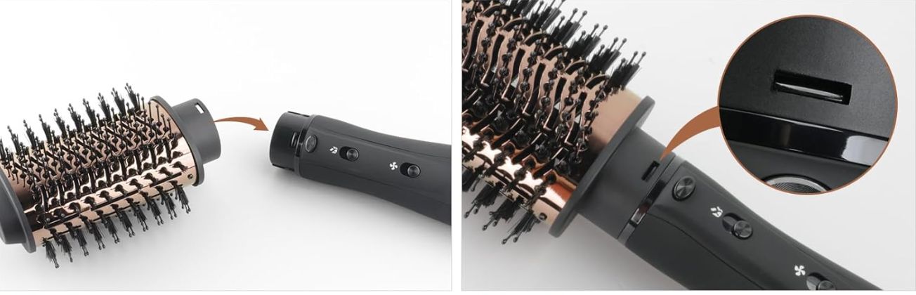WeChip Suszarko Szczotka &amp; Szczotka Prostująca Do Włosów, Jonowy Suszarka Do Włosów, Ceramika Suszarko-Lokówka Do Włosów Suchych, Pozbawionych Objętości i Prostych