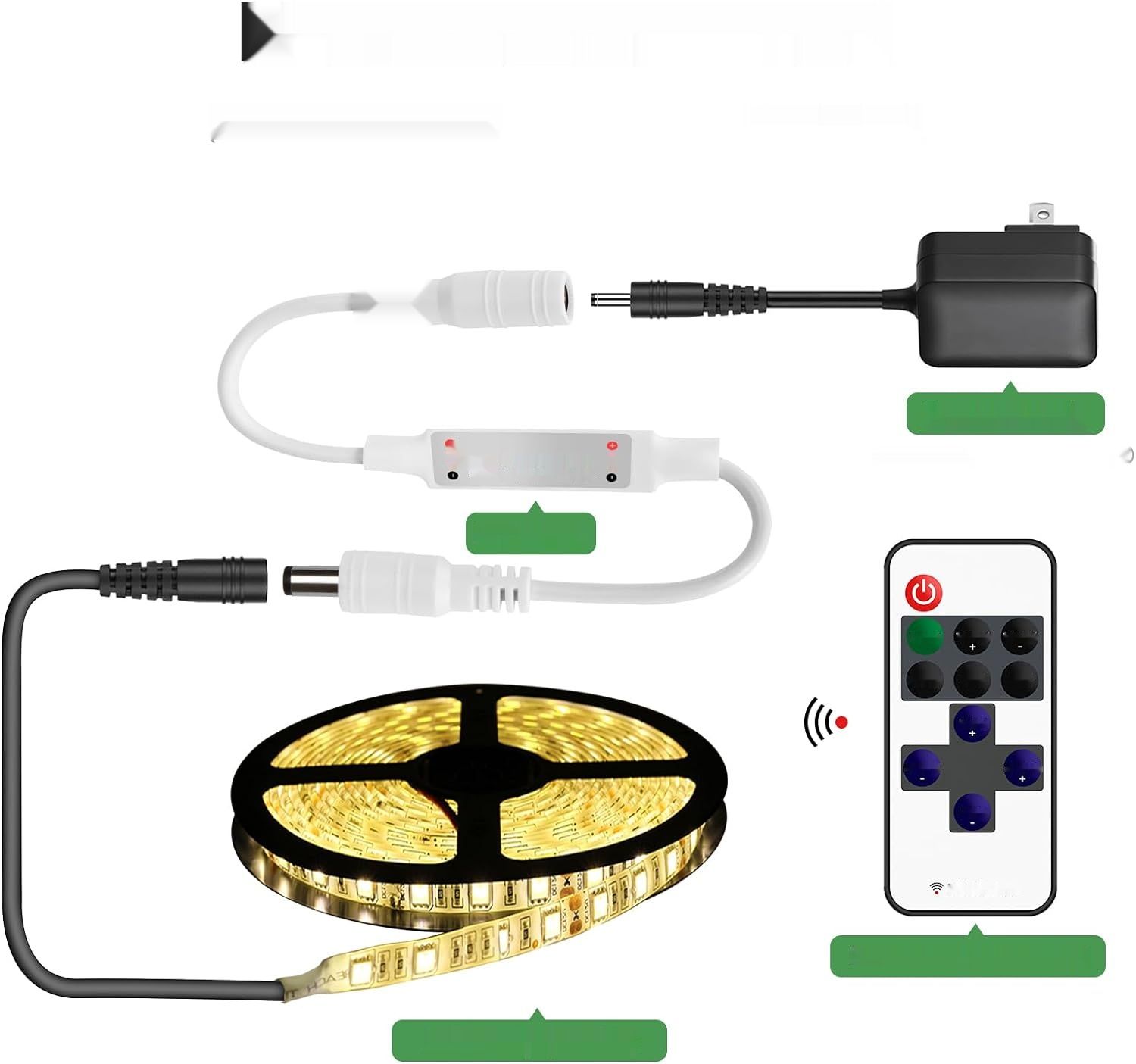 VIPMOON RF LED kontroler monochromatyczny z pilotem do ściemniania LED 3528 5050